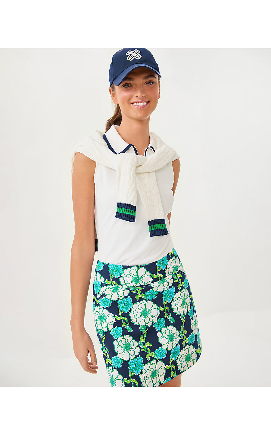 MONICA SKORT UPF 50+ | LOW TIDE NAVY GO BIG GOLF