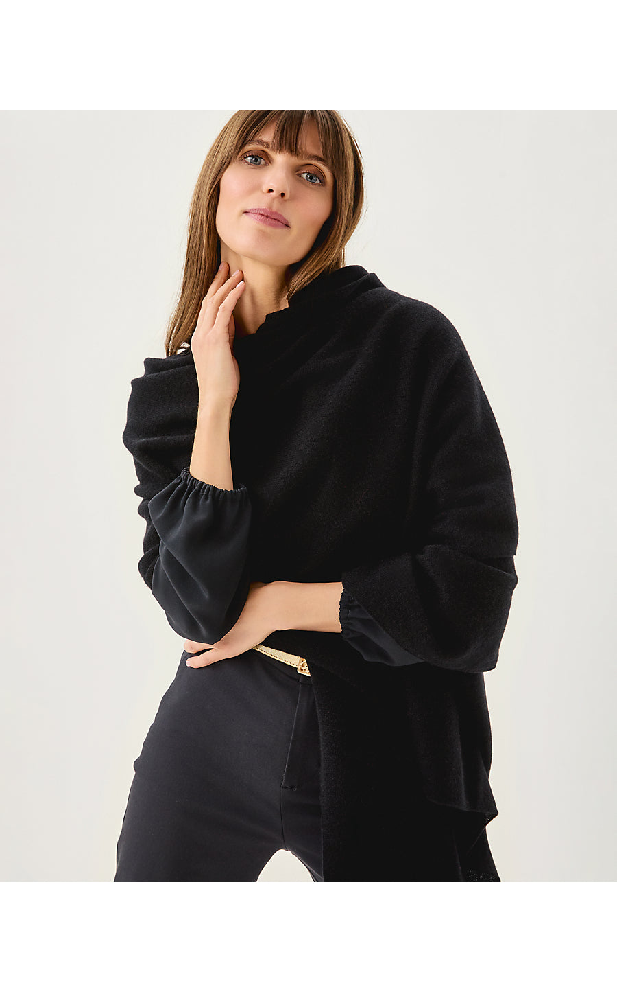 LANELLE CASHMERE WRAP | BLACK