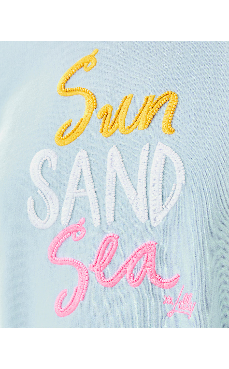 BALLAD LONG SLEEVE SWEATS | BLUETTE SUN SAND SEA EMBROIDERY