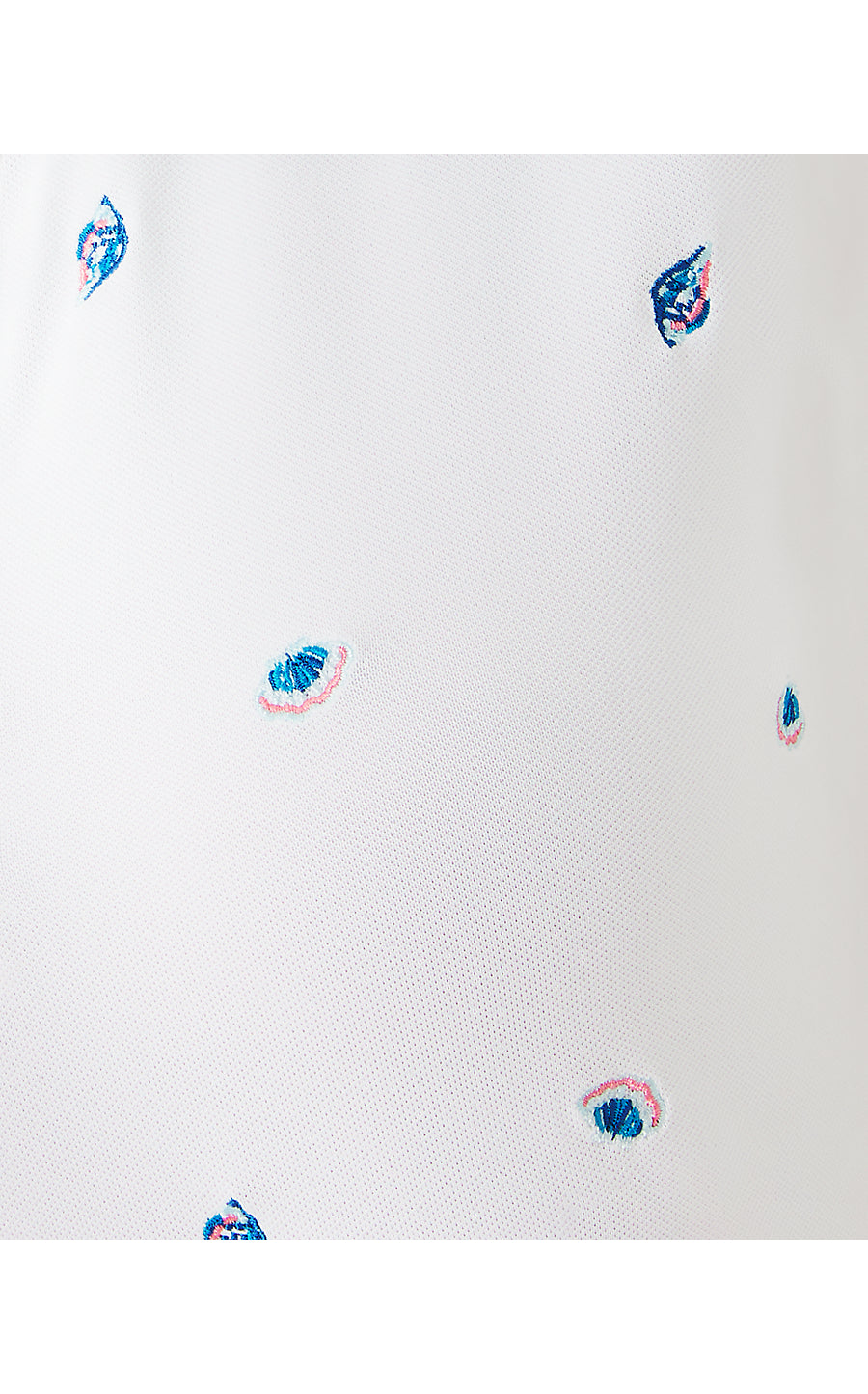 Frida Polo Upf 50+ | Resort White Gone Shellin Embroidery