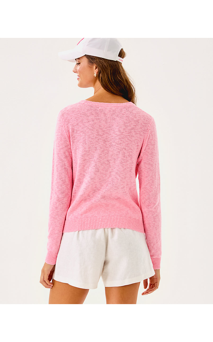 TULLY SWEATER | CONCH SHELL PINK SHELL YEAH EMBROIDERY