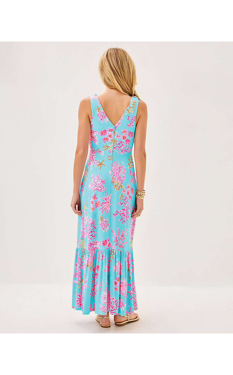 AQUINNAH MAXI DRESS | MULTI ROYAL CORAL