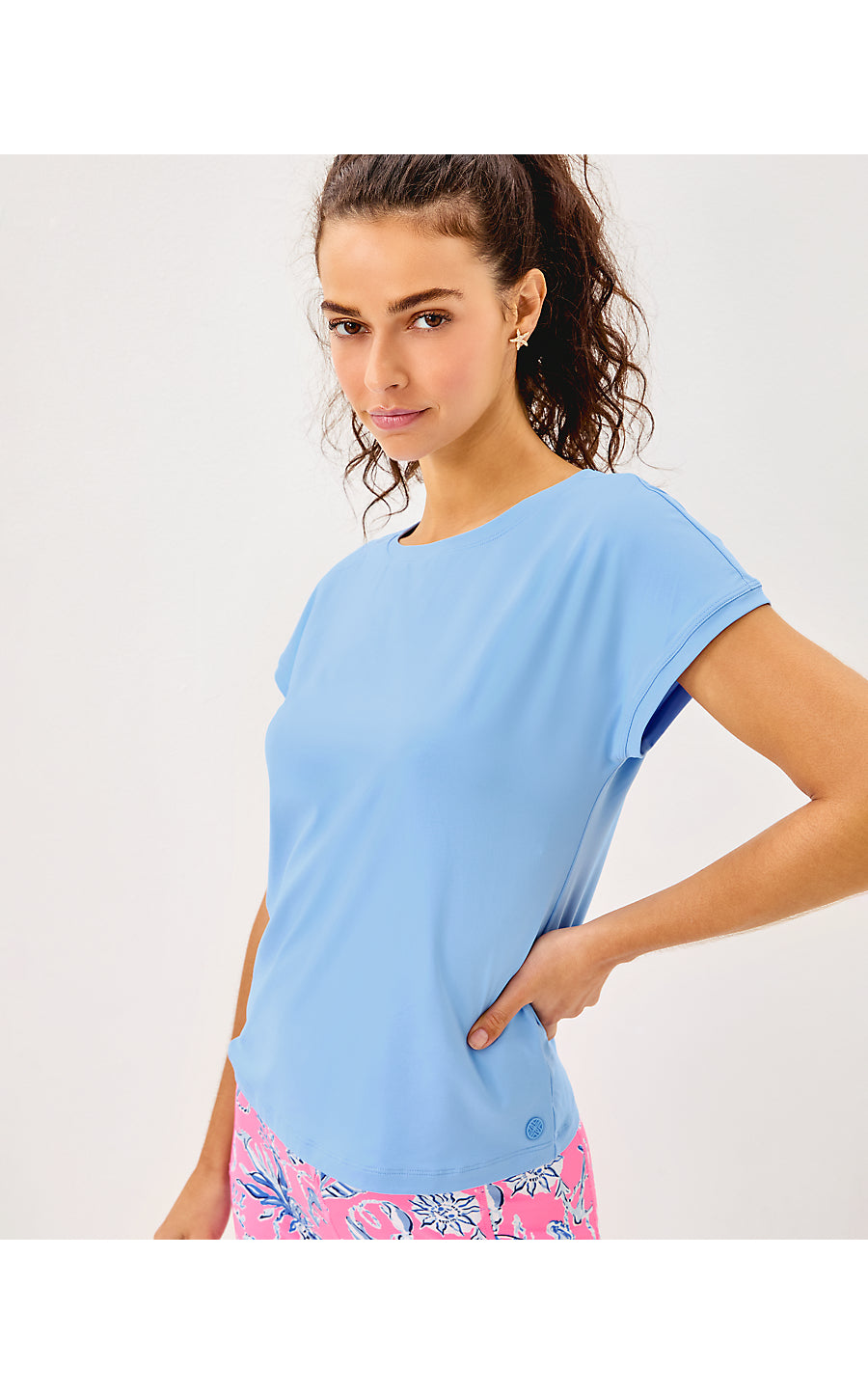 GLENNA ACTIVE TEE UPF 50+ | JACARANDA BLUE