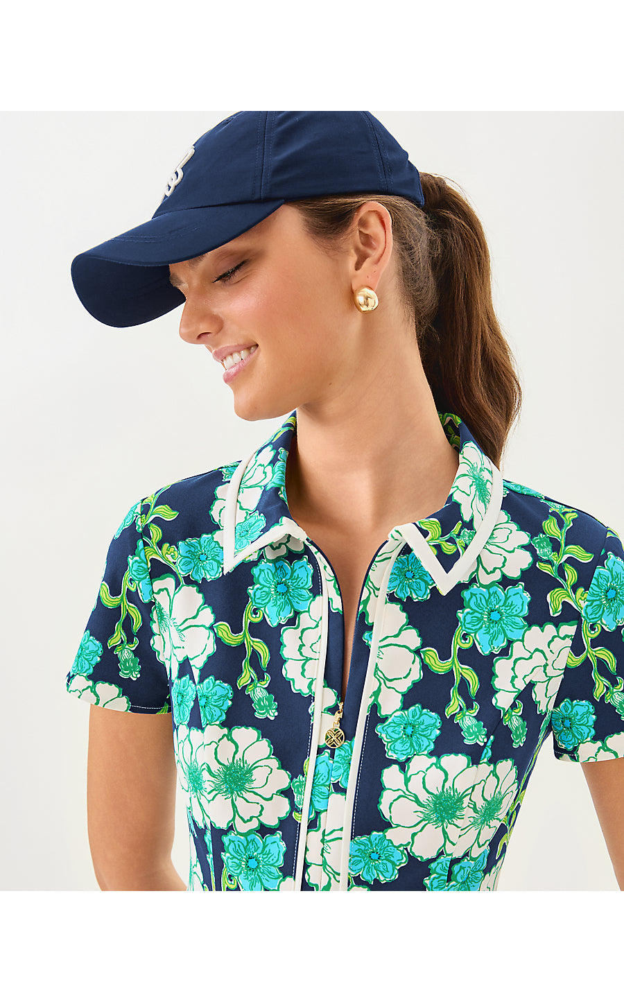 KATHY SHORT SLEEVE DRESS | LOW TIDE NAVY GO BIG GOLF
