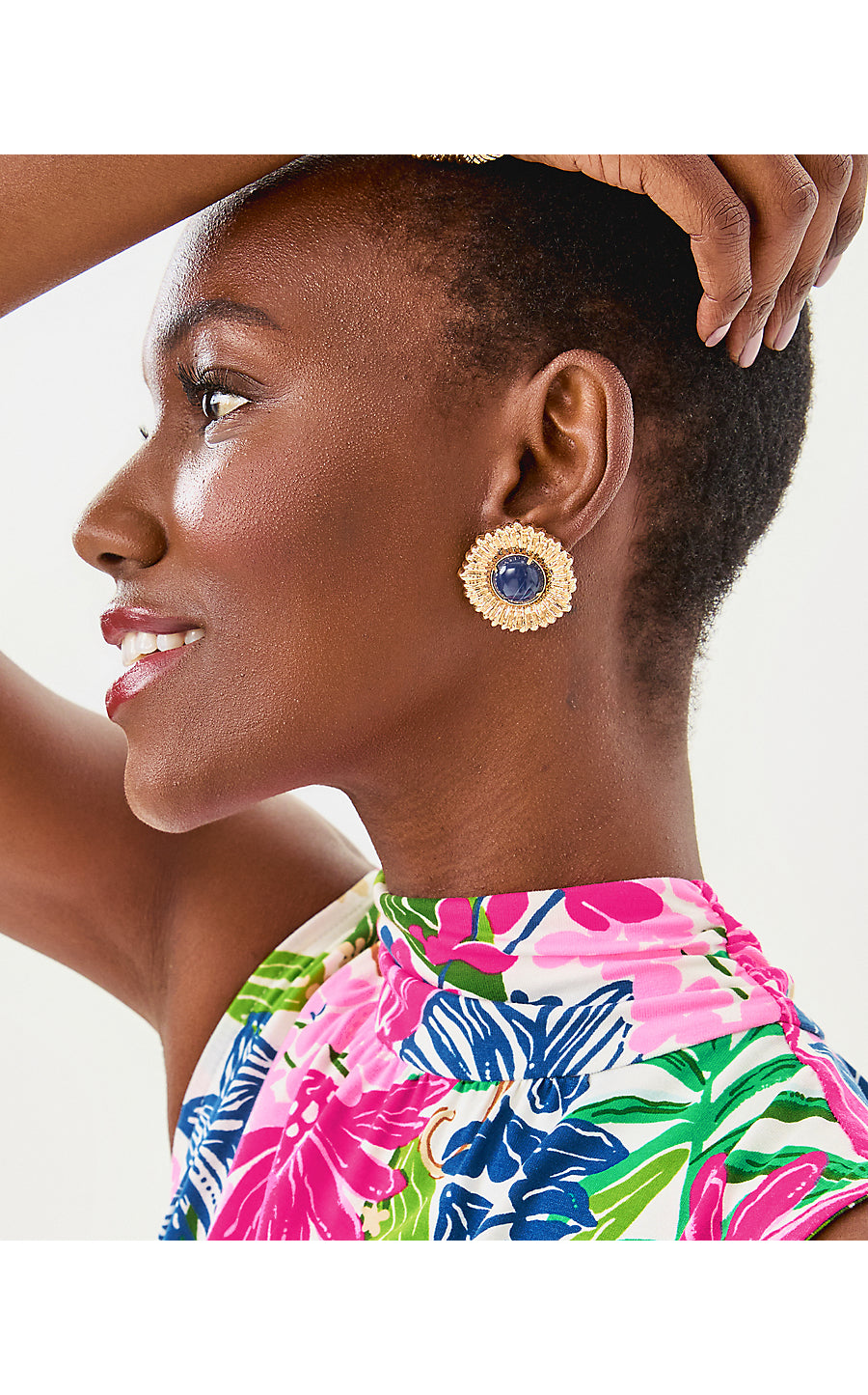 ONE FINAL FLING STUD EARRING | STARLIGHT NAVY