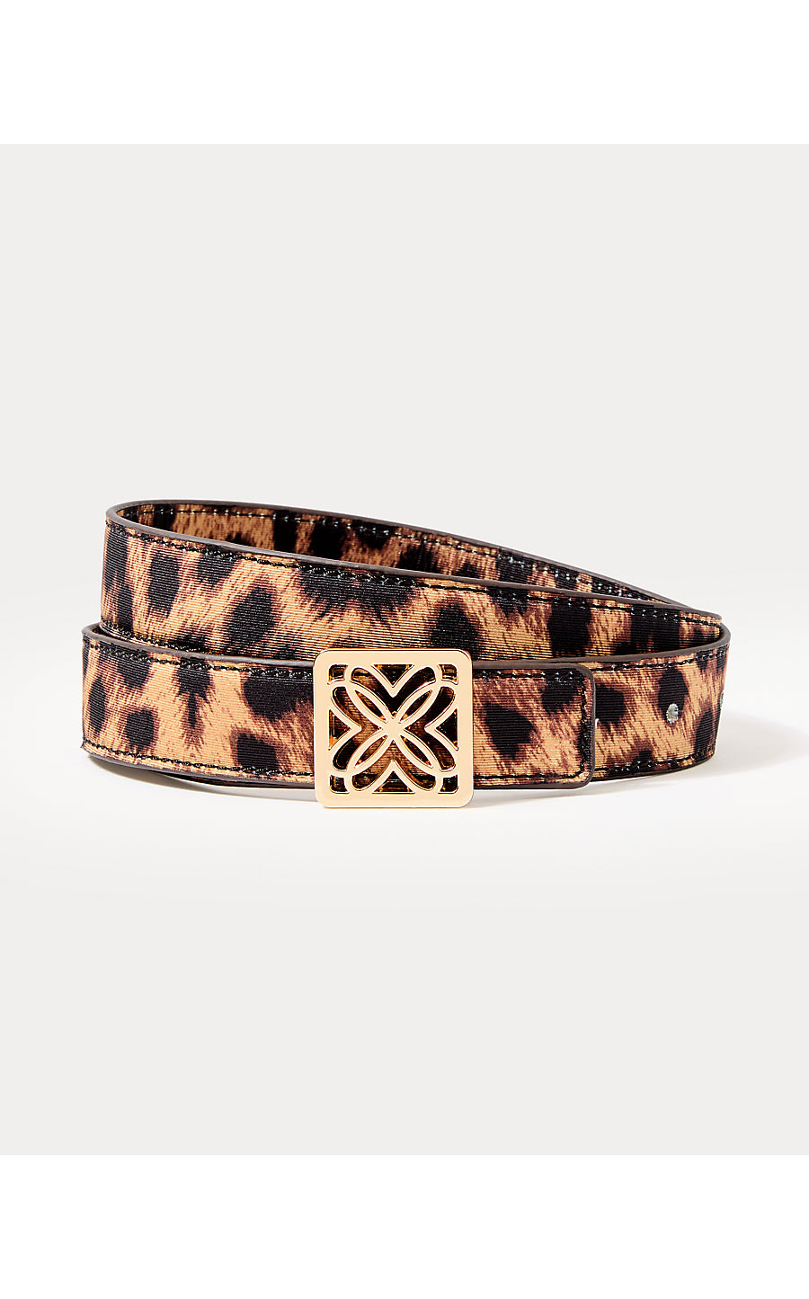 LP SKINNY LOGO BELT | MULTI LEOPARD FAILLE ACCESSORIES