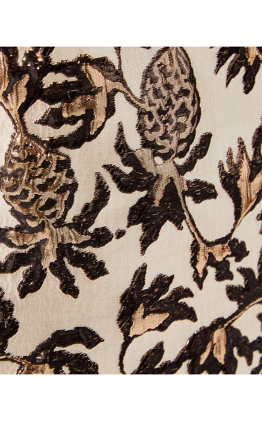 TEDDY JACQUARD SHIFT | NOIR PINEAPPLE PUFF METALLIC JACQUARD