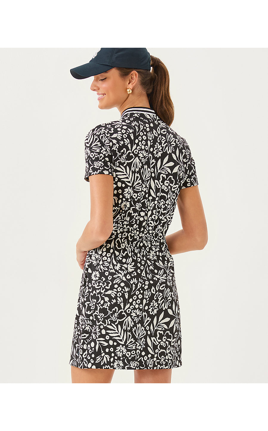 LOVE ACTIVE DRESS UPF 50+ | NOIR PURRFECT POUNCE KNIT JACQUARD