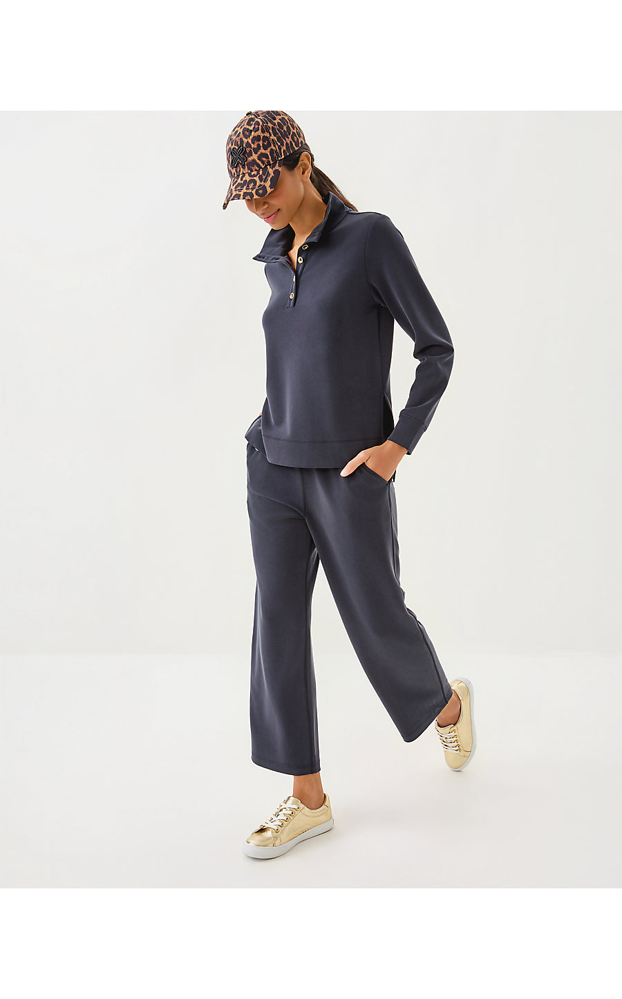 ALWYN UPF 50+ CROP PANT | NOIR