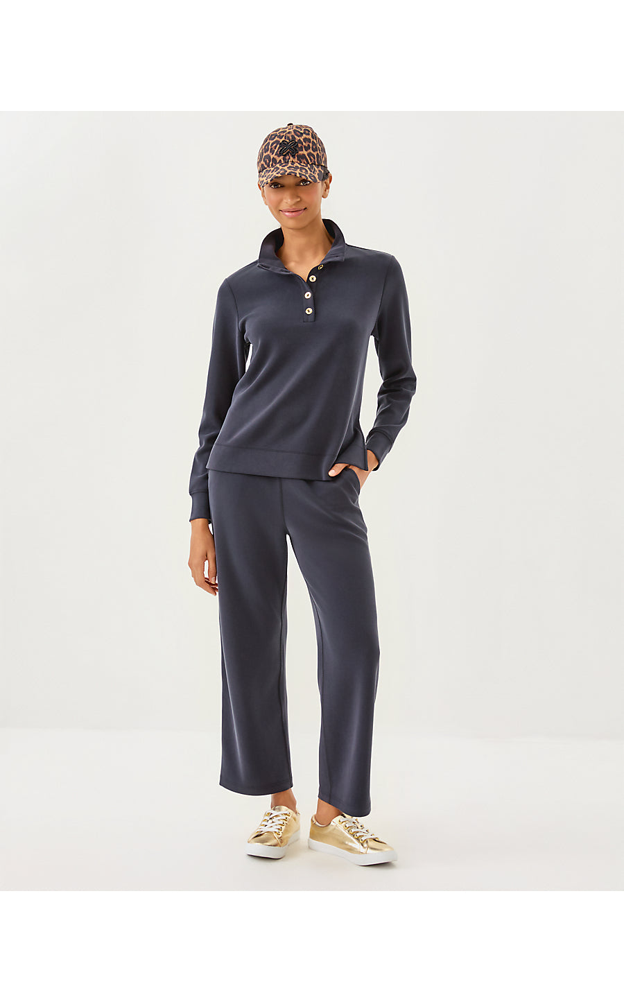 ALWYN UPF 50+ CROP PANT | NOIR