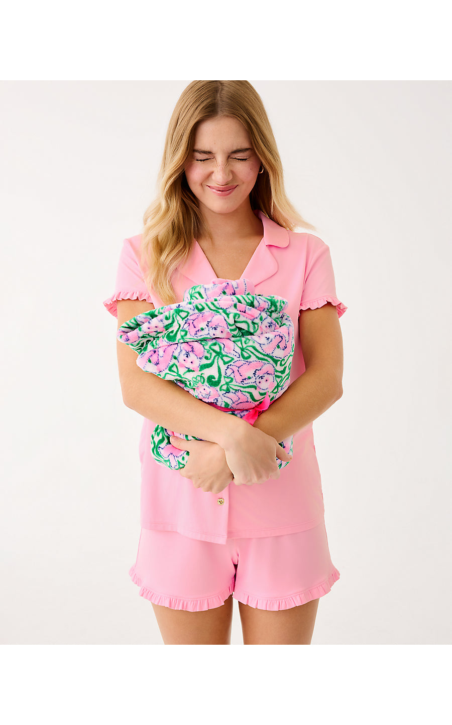 PARADISE ENGINEERED BLANK | PINK QUARTZ PANDA N BOWS ENGINEERED BLANKET