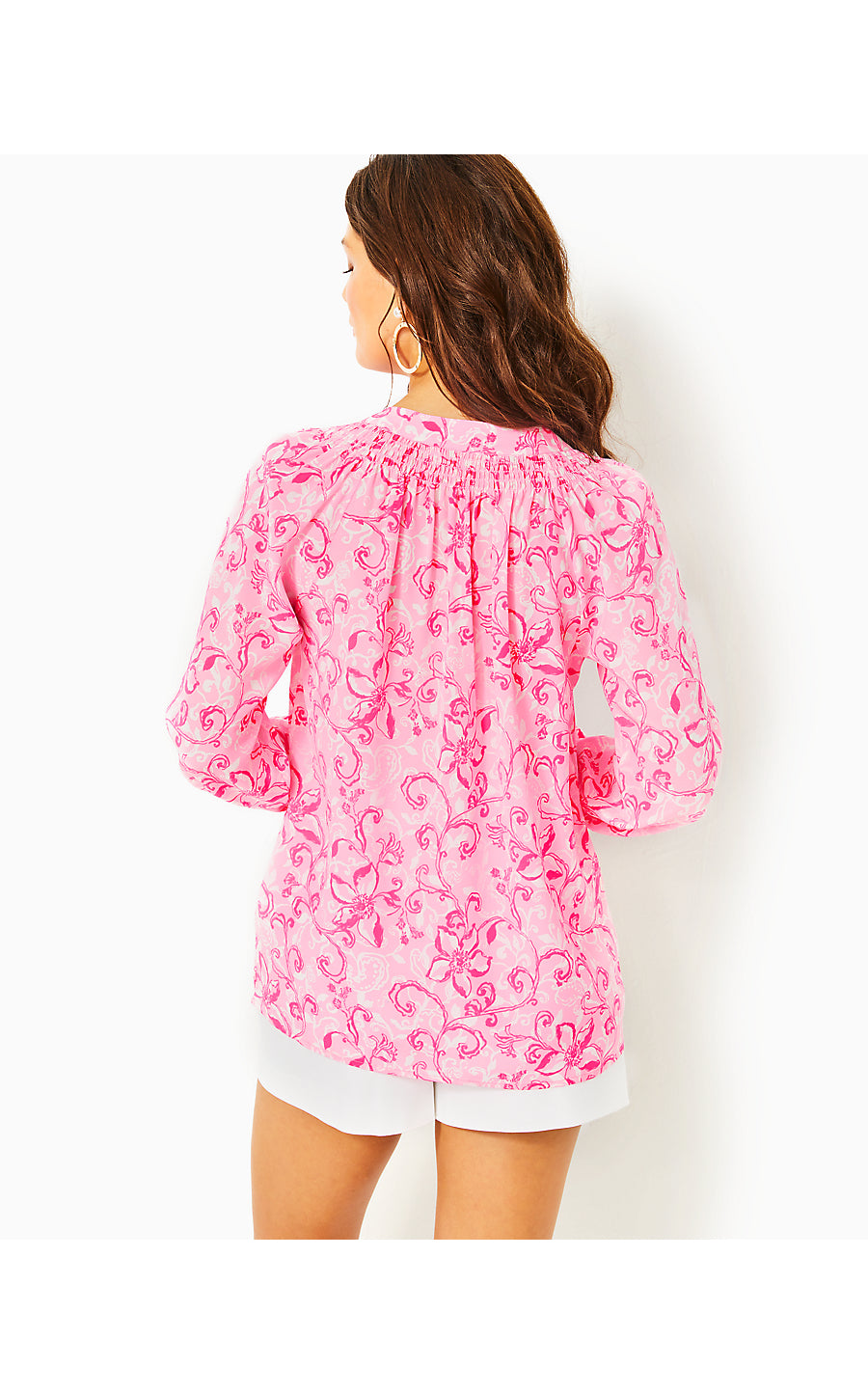 Elsa Top | Conch Shell Pink Flamingle Garden