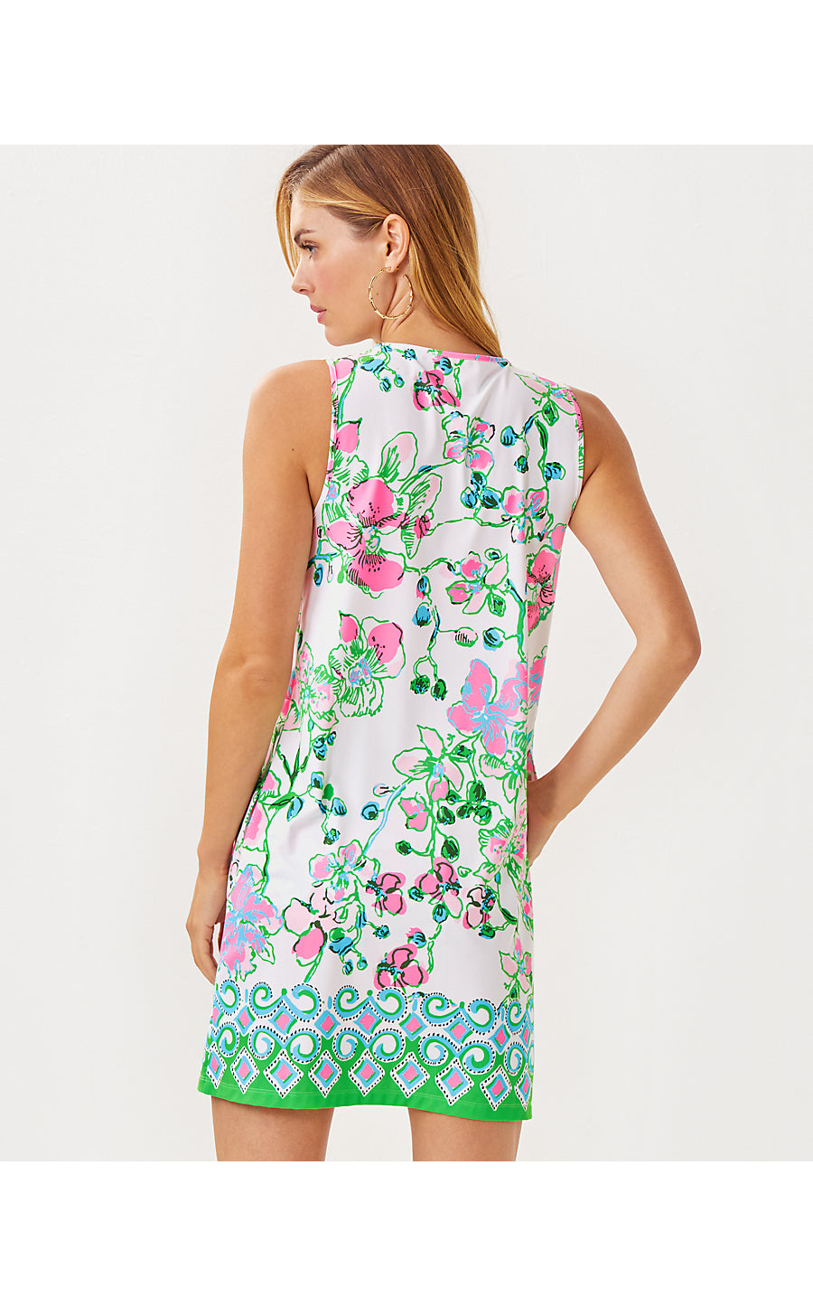 JOHANA SLEEVELESS COVERUP | MULTI ORCHIDS ON THE AVENUE ENGINEERED COVERUP