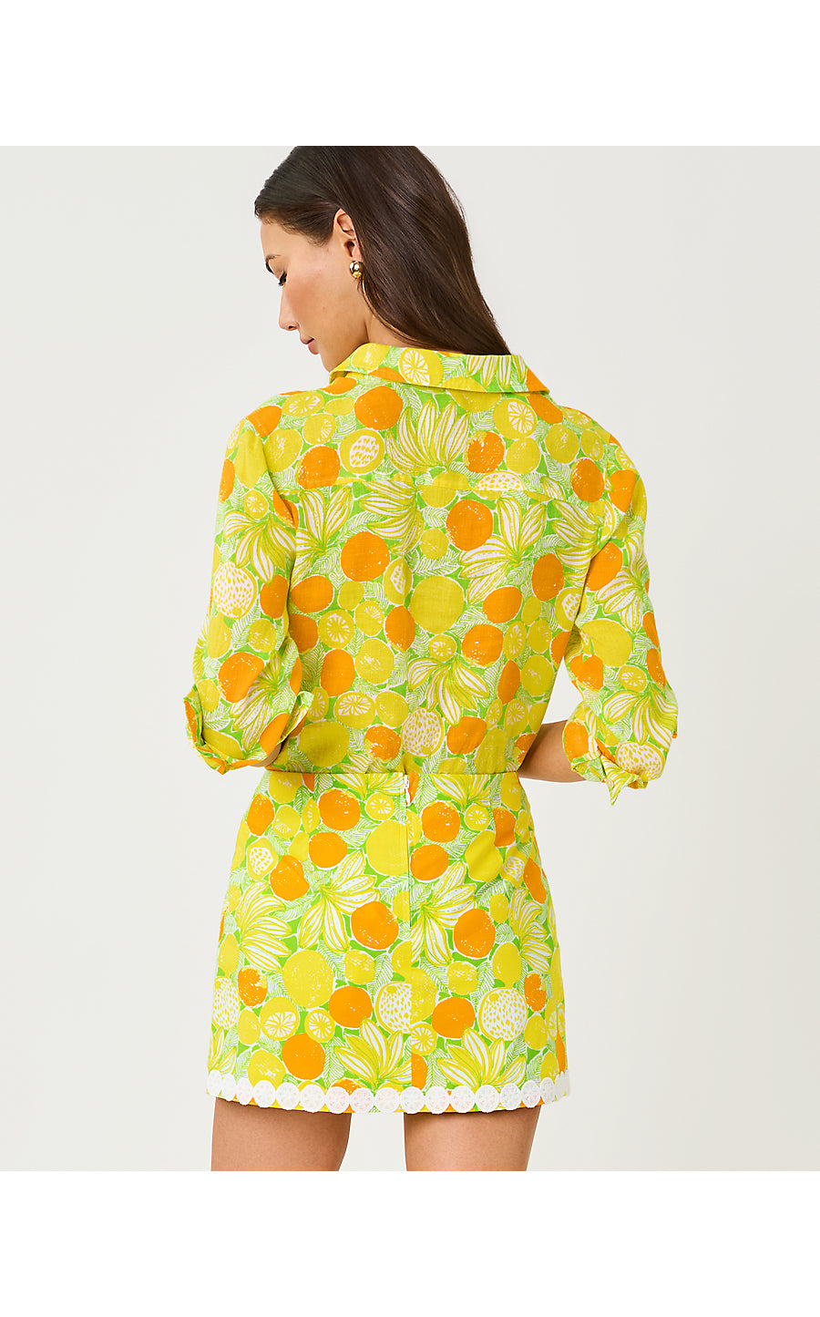 SEA VIEW BUTTON DOWN | ISLAND PALM ZESTY