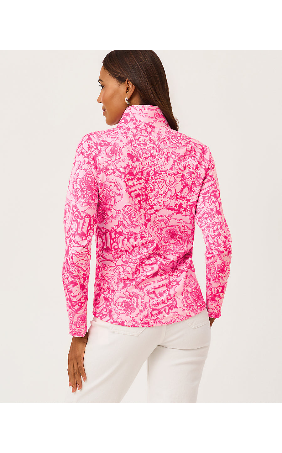UPF 50+ SKIPPER POPOVER | PINK ASTER A ROSE BY ANY OTHER NAME