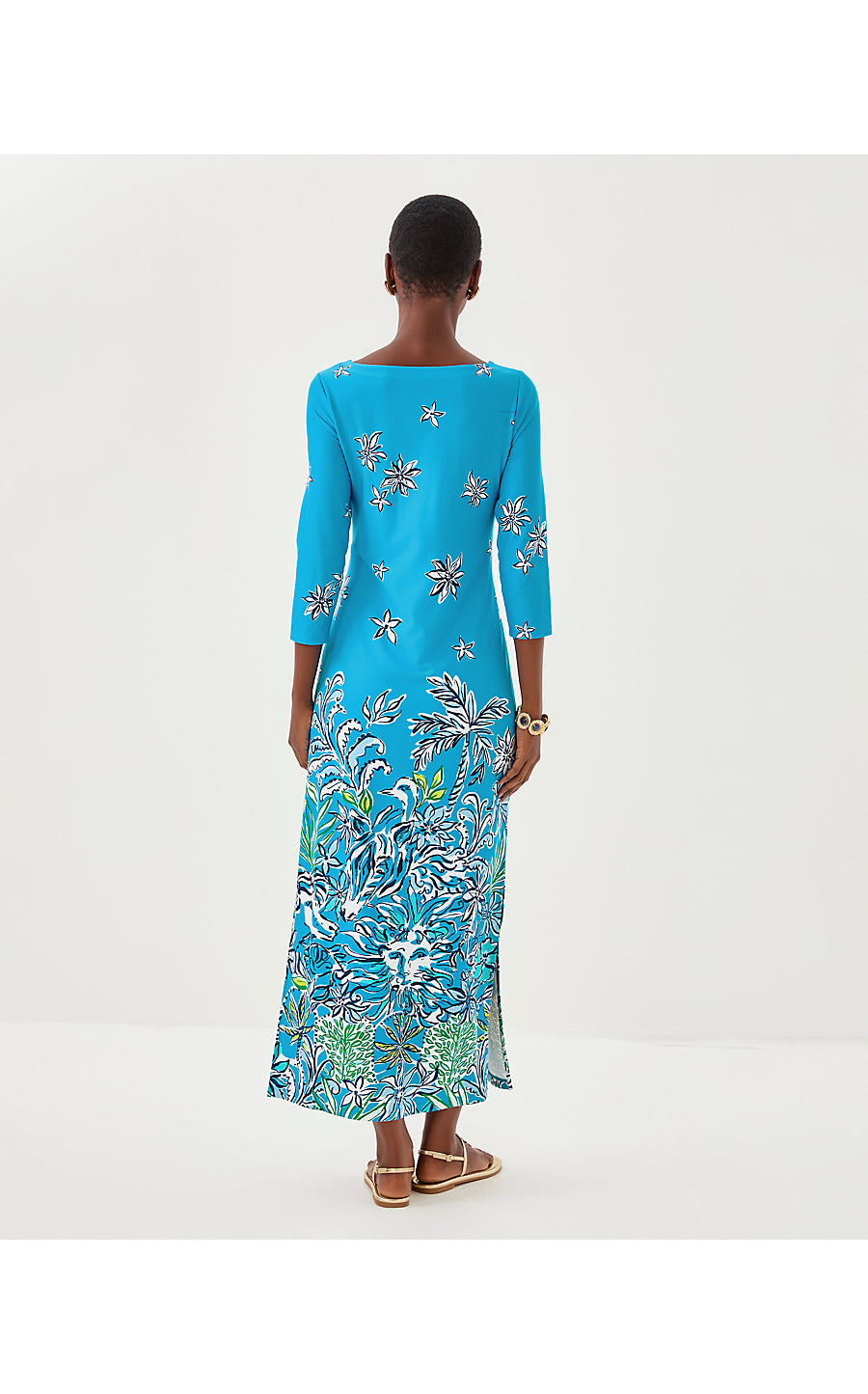 SERALINA UPF 50+ MAXI | TANGIER TEAL SAFARI SOCIAL ENGINEERED CHILLYLILLY