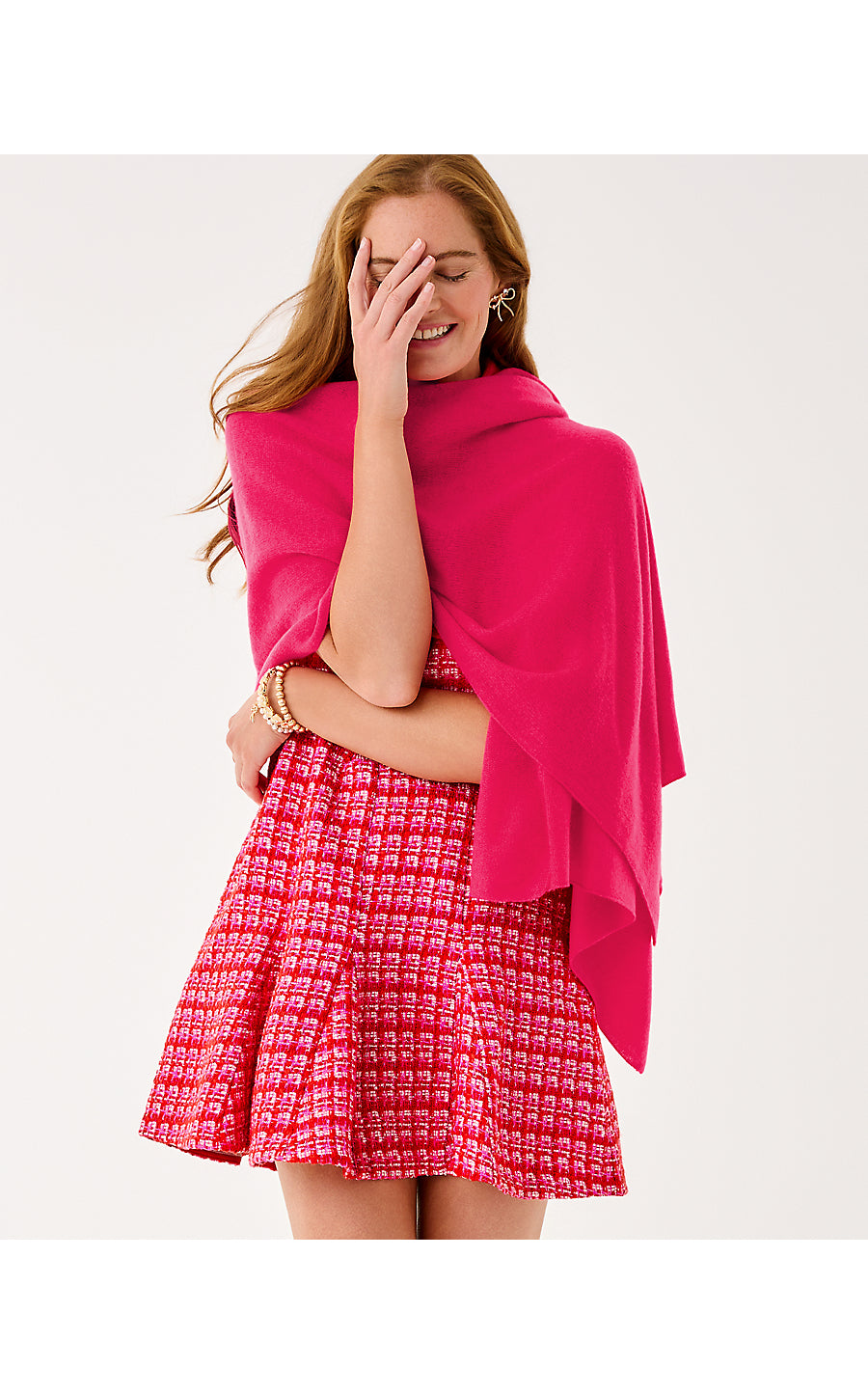 LANELLE CASHMERE WRAP | RASPBERRY ROUGE