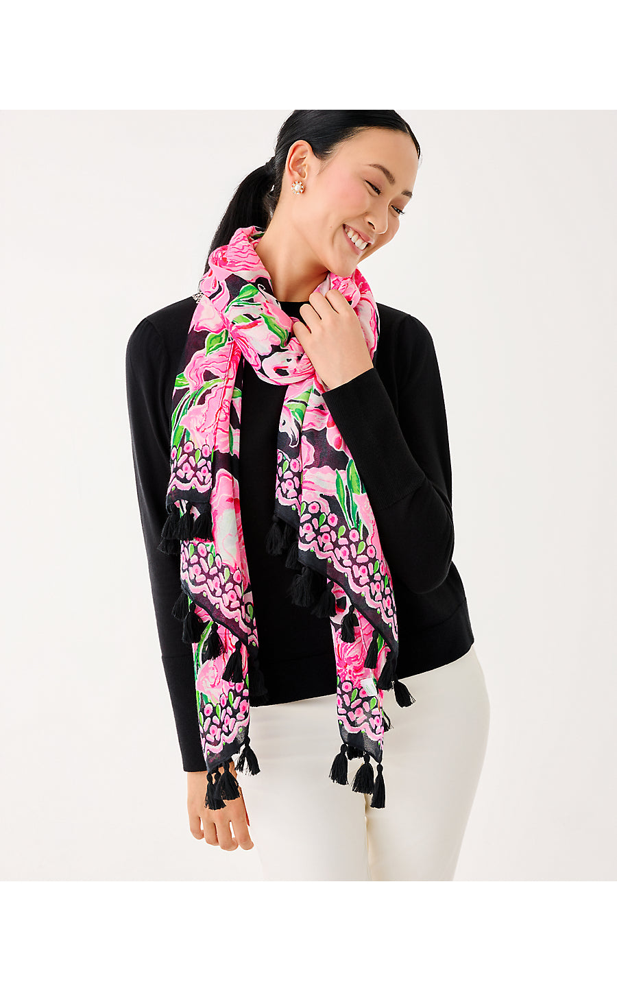 RESORT SCARF | ONYX PARTY ALL THE TIME ENGINEERED SCARF