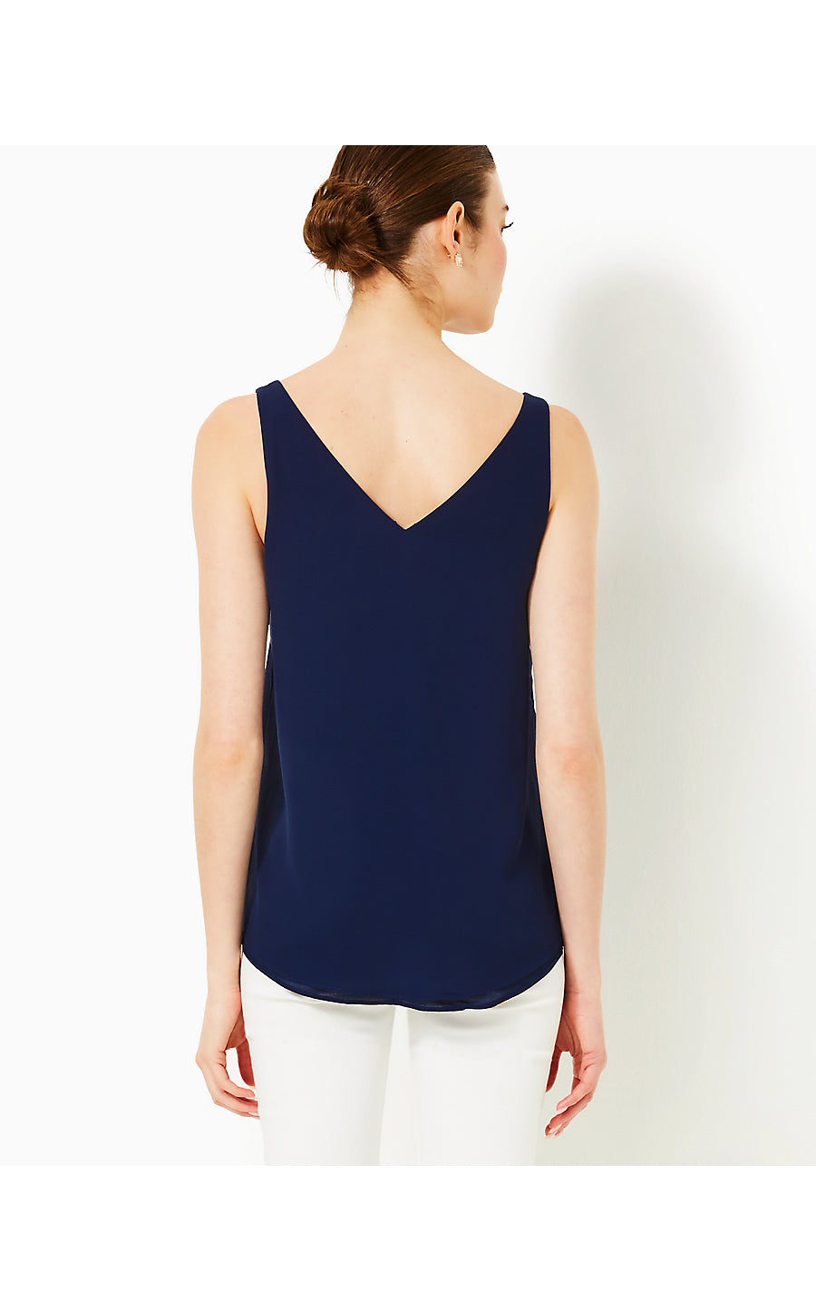 Florin Straight Hem Top | True Navy