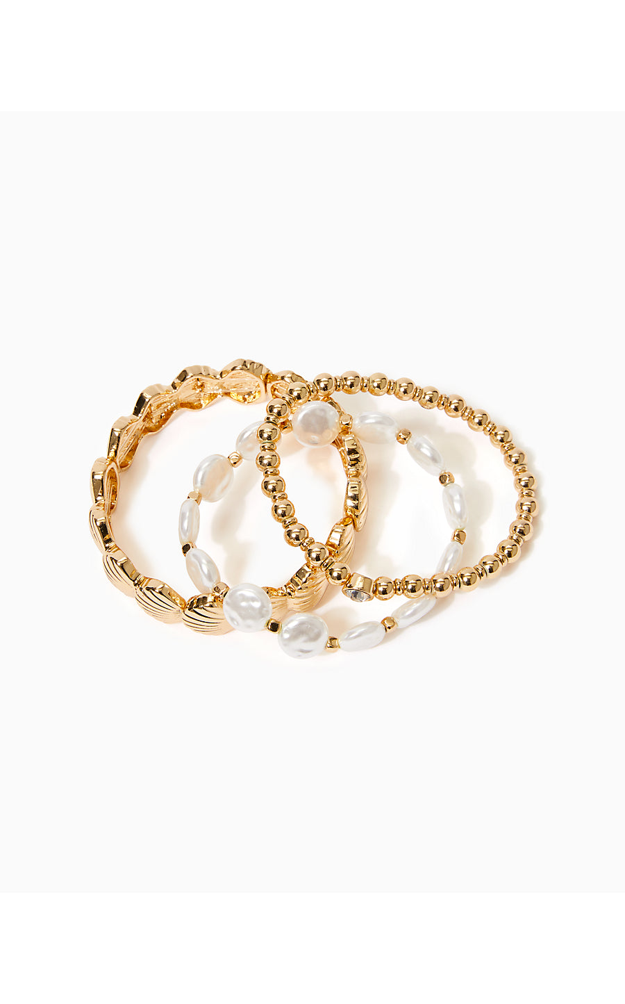 Seaside Soleil Bracelet Set | Gold Metallic