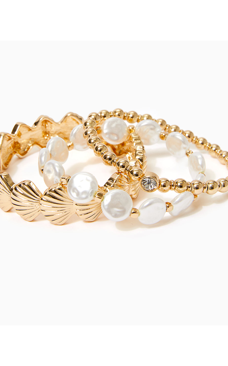 Seaside Soleil Bracelet Set | Gold Metallic