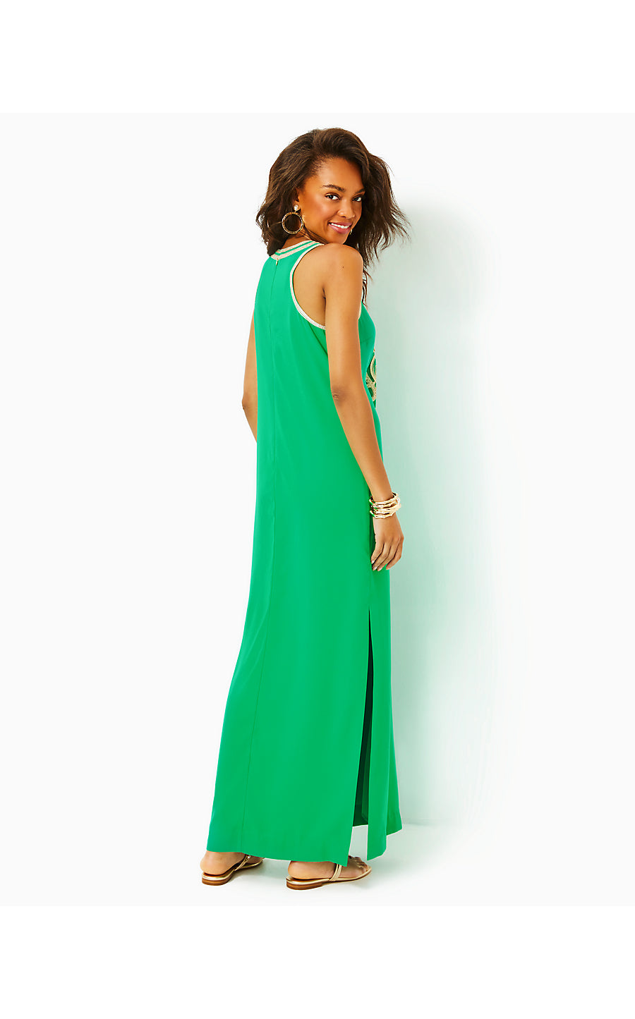 Taylane Embroidered Maxi | Brazilian Green