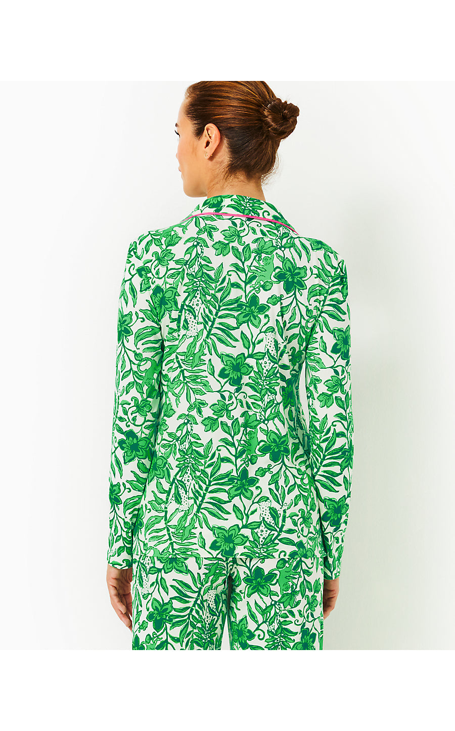 PJ KNIT LS BUTTON-UP TOP | FIDDLE LEAF GREEN