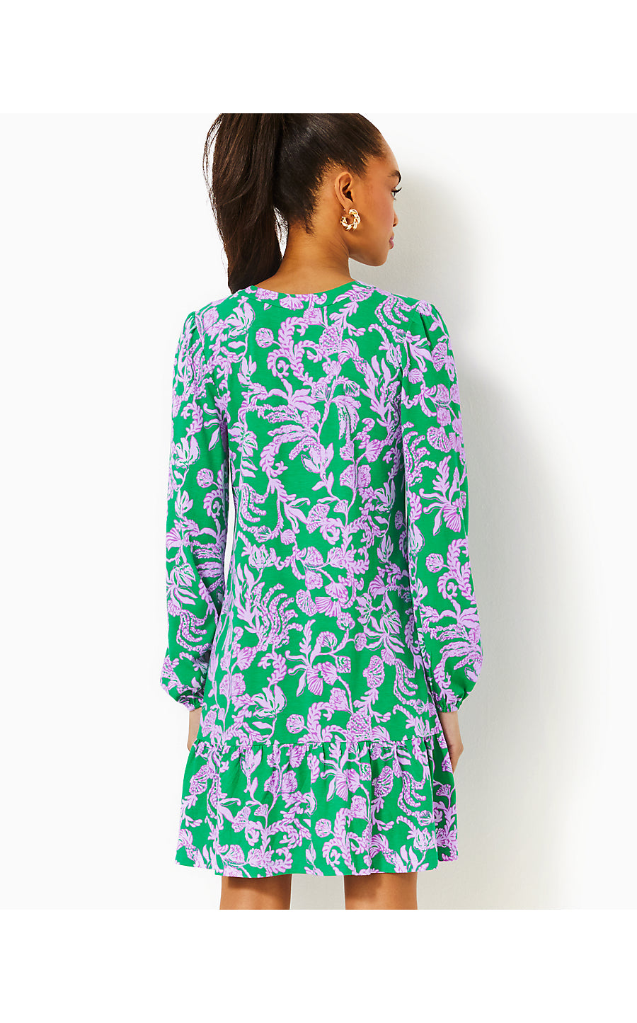 Alyssa Long Sleeve Dress| Brazilian Green