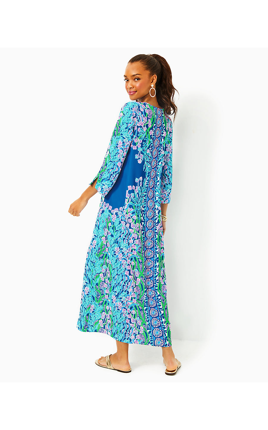 Noland Maxi Dress | Barton Blue Seacret Escape Engineered