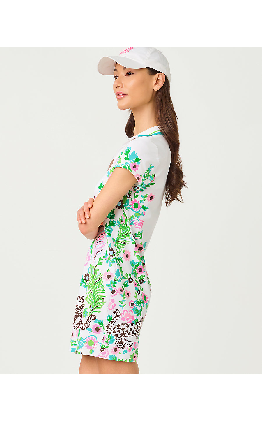 CAYO COSTA DRESS UPF 50+ | RESORT WHITE ROYAL ZOO ENGINEERED LUXLETIC