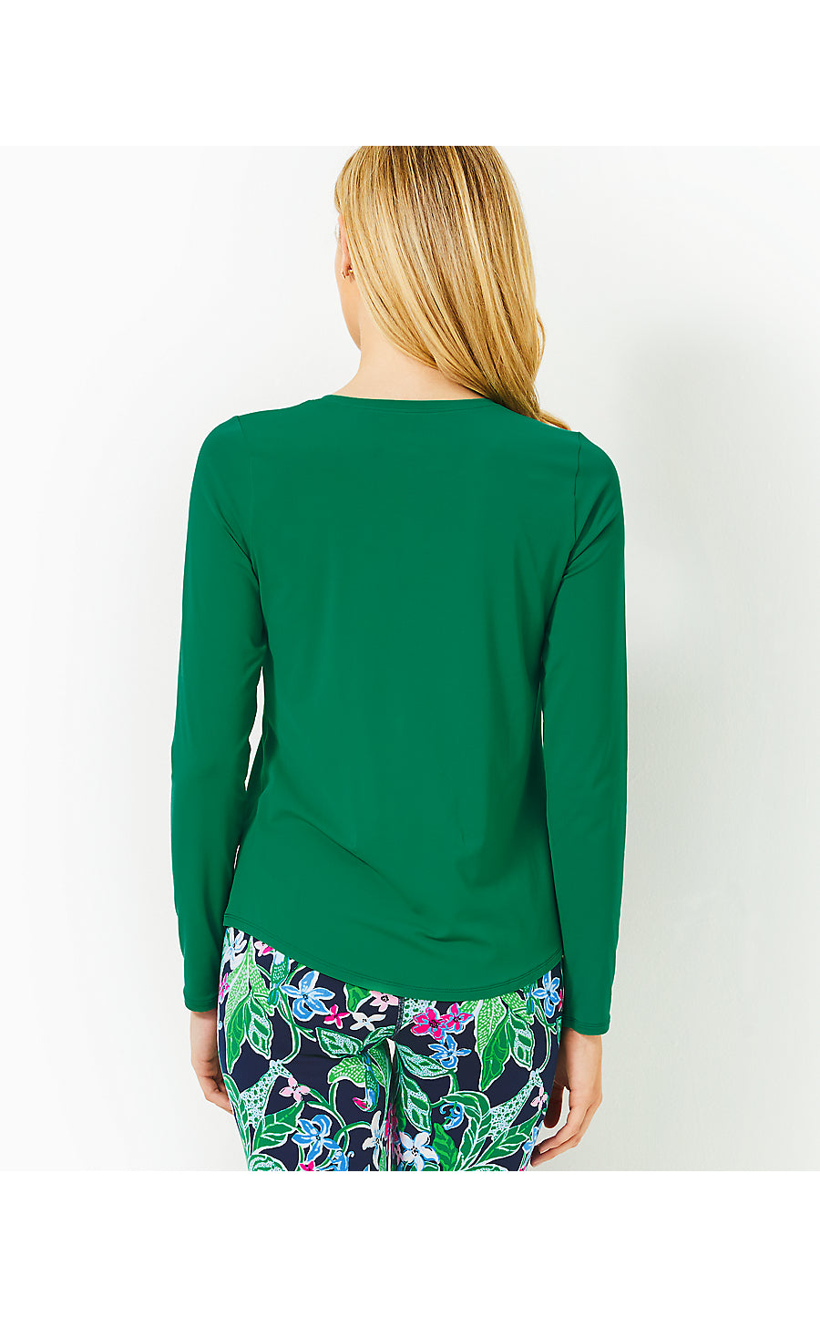 WESTLEY LONG SLEEVE ACTIVE TEE | FIDDLE LEAF GREEN