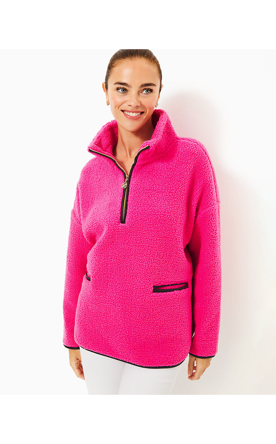 SOREEN SHERPA POPOVER | PASSION FRUIT PINK