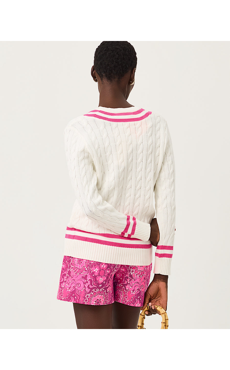 BROCKTON SWEATER | COCONUT X PINK ASTER TIPPING