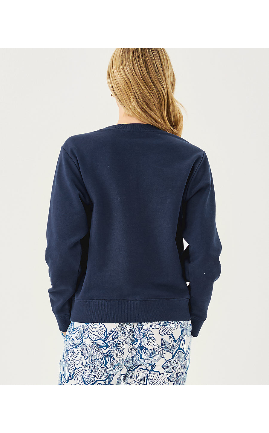 BALLAD LONG SLEEVE SWEATS | LOW TIDE NAVY GO BIG EMBROIDERY