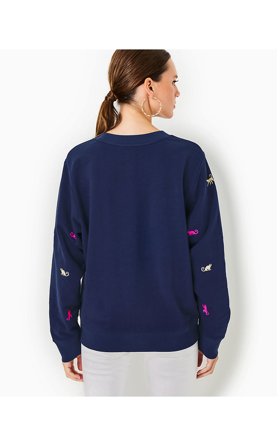 BALLAD LONG SLEEVE SWEATS | LOW TIDE NAVY MONKEY HALF DROP