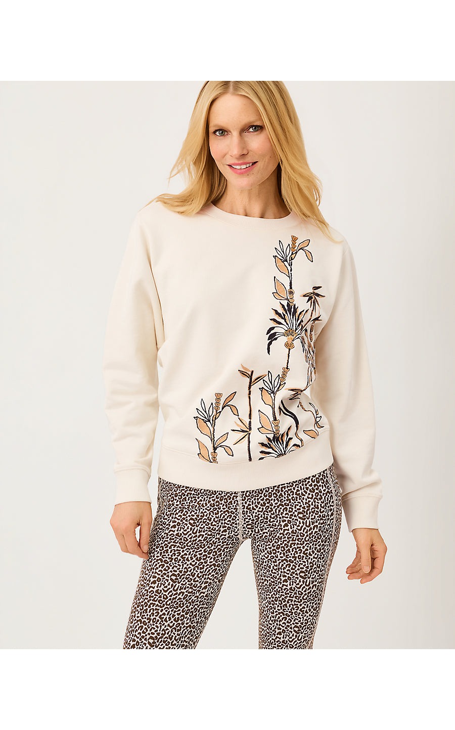 BALLAD LONG SLEEVE SWEATSHIRT | MULTI BAMBOO BLISS EMBELLISHMENT