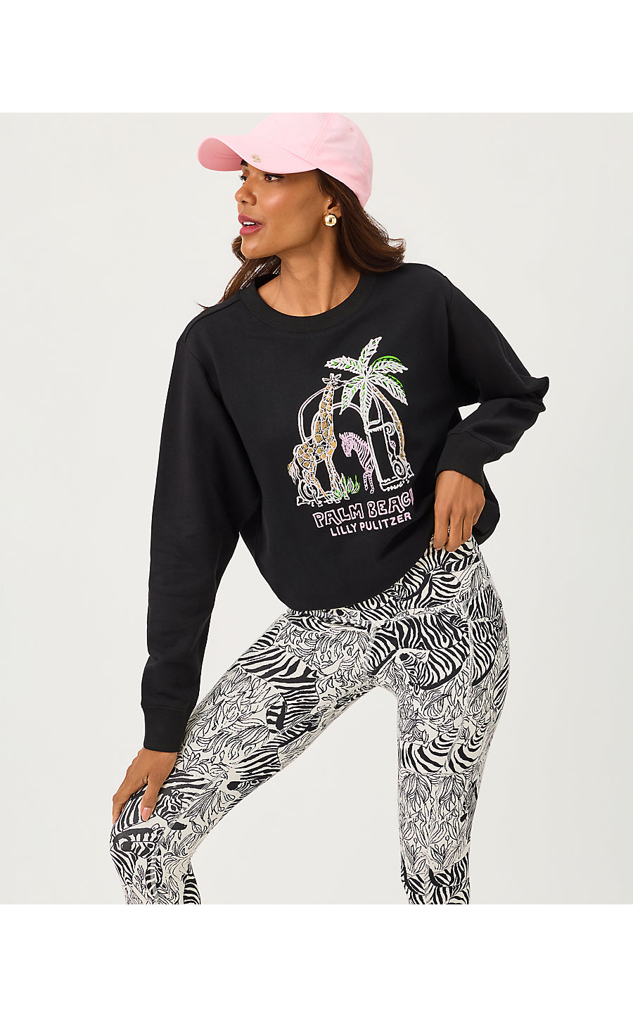 BALLAD LONG SLEEVE SWEATSHIRT | MULTI LILLYS ZOO EMBELLISHMENT