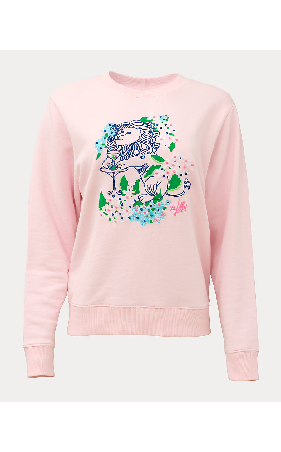 BALLAD LONG SLEEVE SWEATSHIRT | MULTI LYDIA LION EMBELLISHMENT