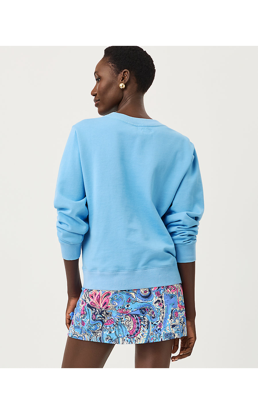 BALLAD LONG SLEEVE SWEATSHIRT | MULTI PAISLEY PARADE EMBELLISHMENT