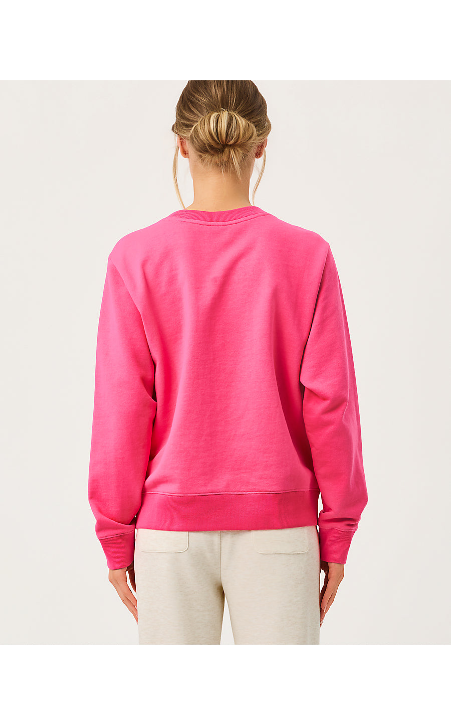 BALLAD LONG SLEEVE SWEATS | PINK ASTER SAFARI EMBROIDERY