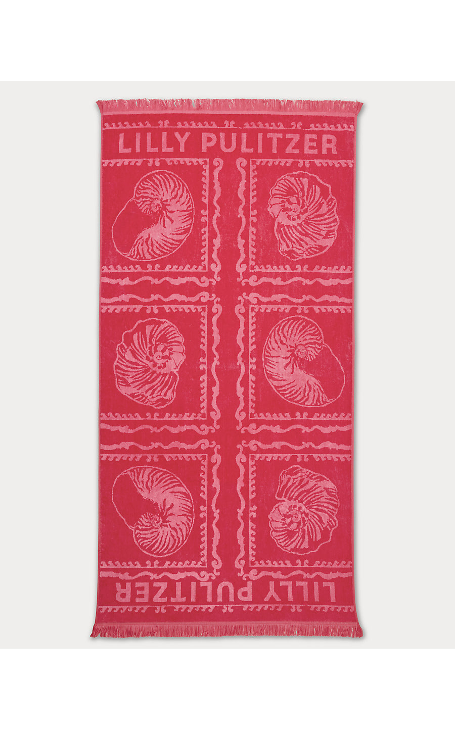 JACQUARD BEACH TOWEL | PARADISE PUNCH SHELL SHINE ENGINEERED GWP JACQUARD TOWEL