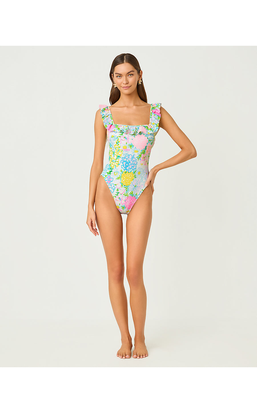 AEMMA RUFFLE ONE PIECE | MULTI LILLY GARDEN