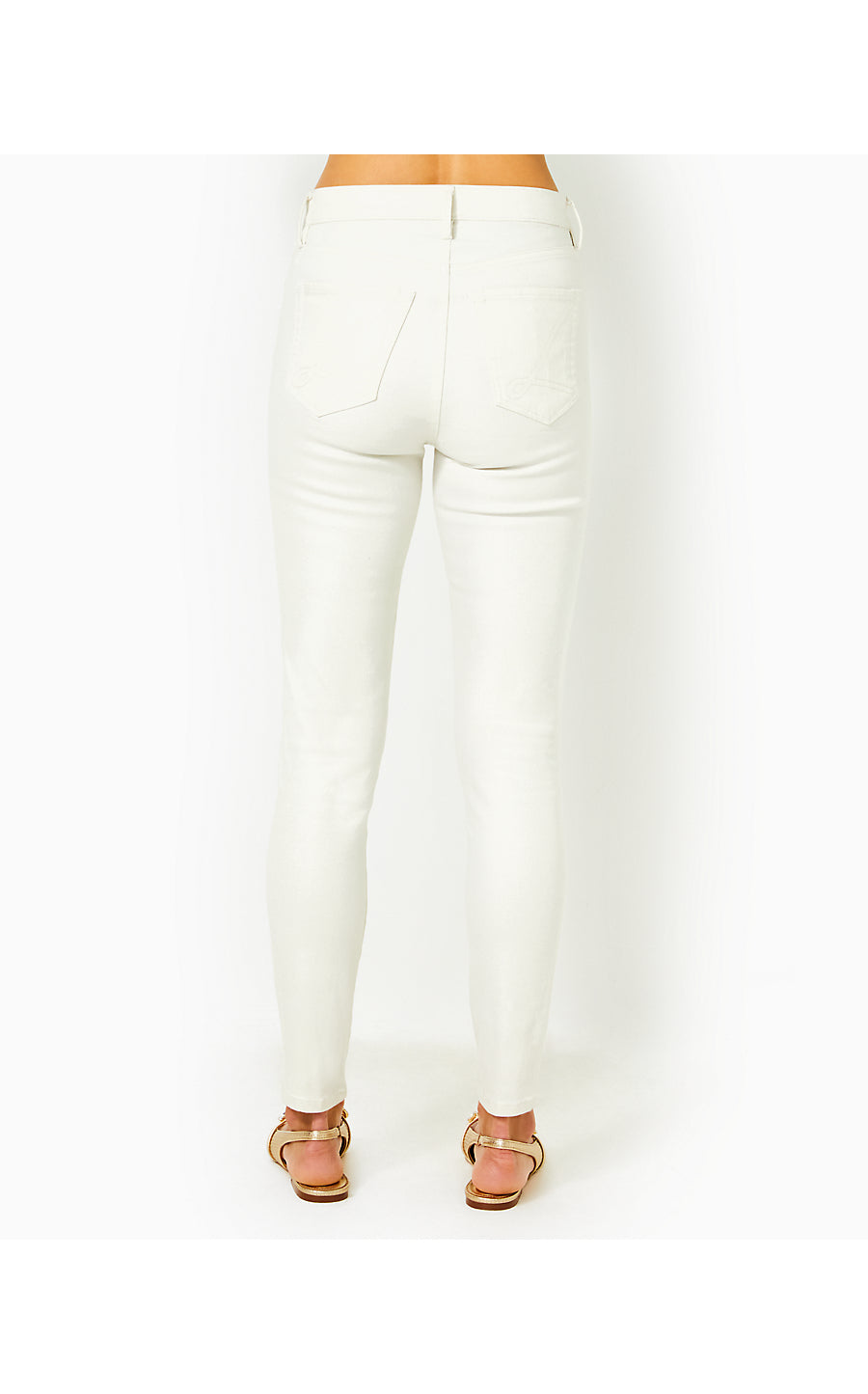 EAGAN HIGH RISE SUPER SKINNY| COCONUT METALLIC