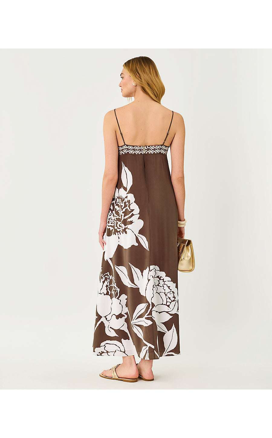 JESSLYN SILK MAXI SLIP DRESS | COCO BEACH OVERSIZED MARNI ENGINEERED WOVEN MAXI