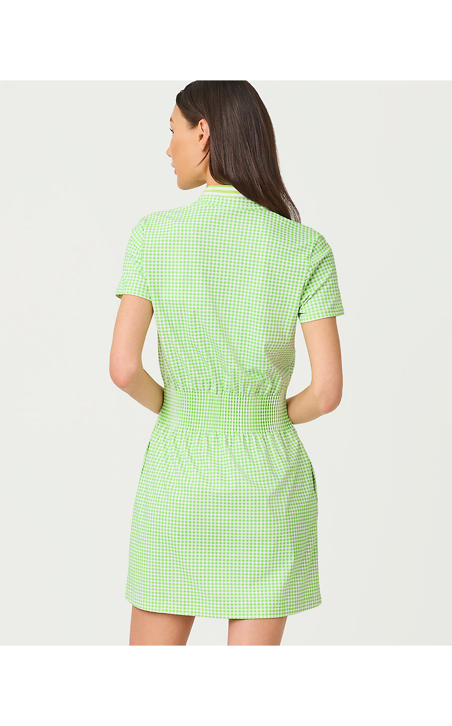 LOVE ACTIVE DRESS UPF 50+ | PISTACHIO MACARON LIL CHECK IT GINGHAM