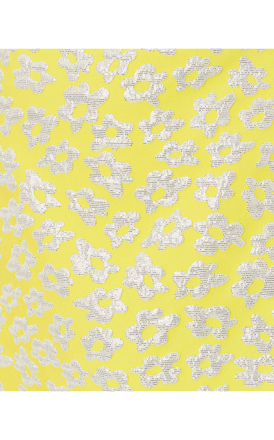 Charmain Strapless Jacquad Dress | Finch Yellow Bitsy Blossom Brocade