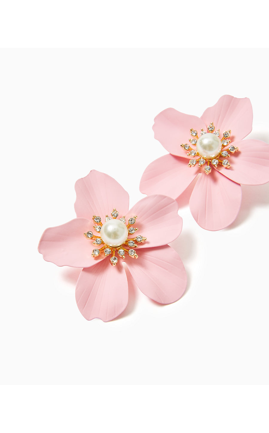 Oversized Pearl Orchid Earrings | Conch Shell Pink
