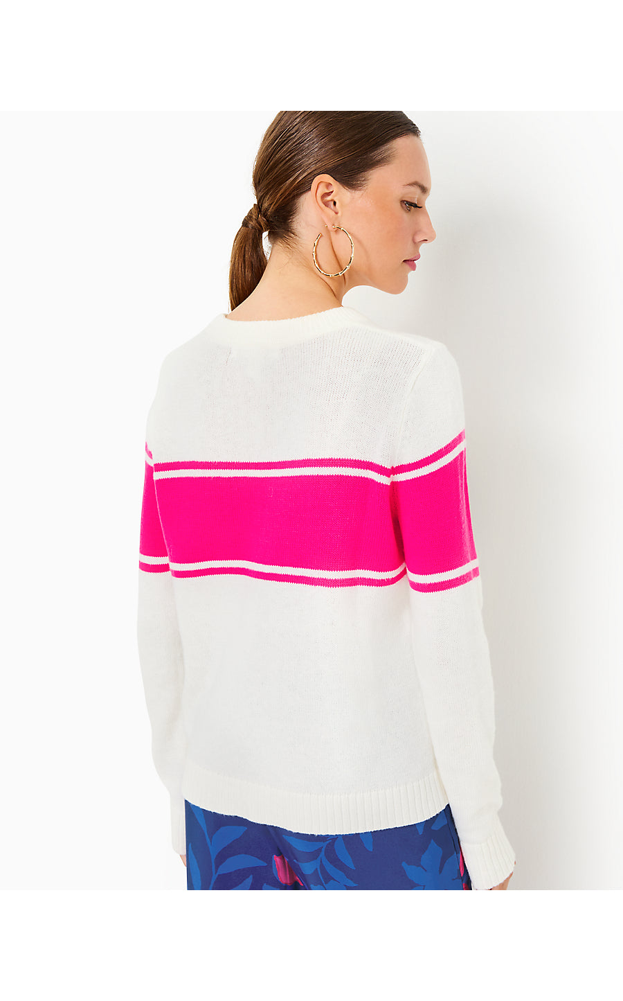 KELSA SWEATER | PASSION FRUIT PINK PALM BEACH FL JACQUARD