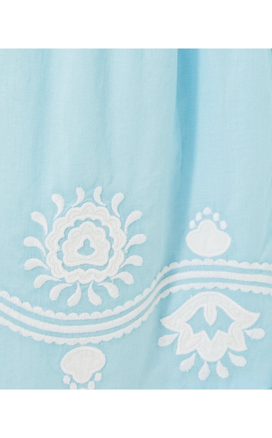 Aviry Embroidered Cotton Dress | Hydra Blue