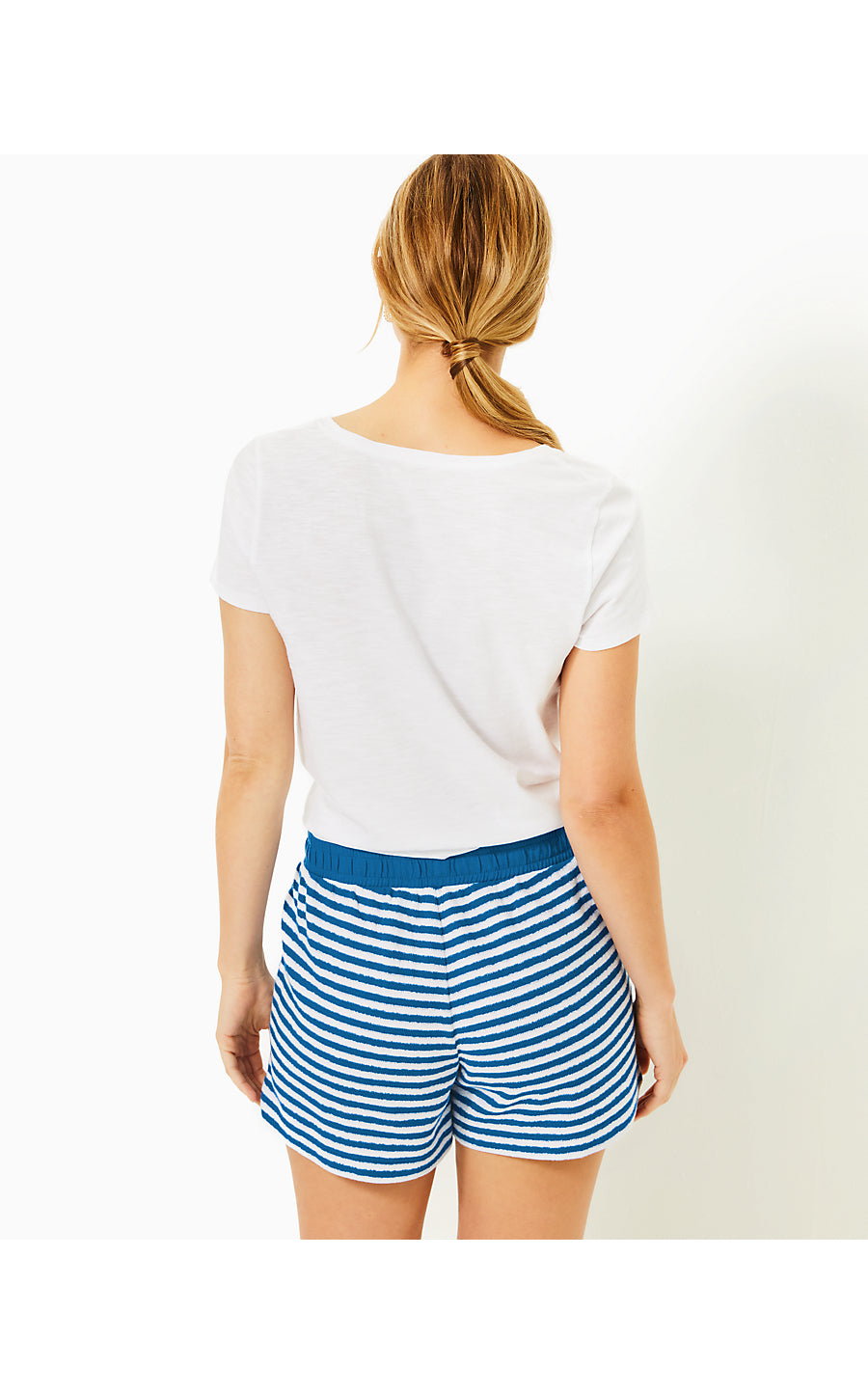 Peppi High Rise Short | Barton Blue St. Tropez Stripe